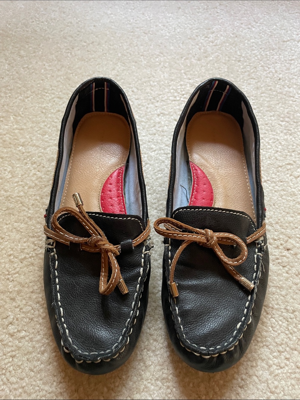 Tommy Hilfiger Navy Leather Twravelin Women’s Loafers
